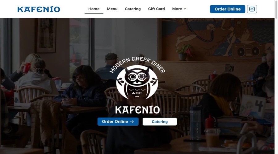 Kafenio Greek Diner, trabajo real